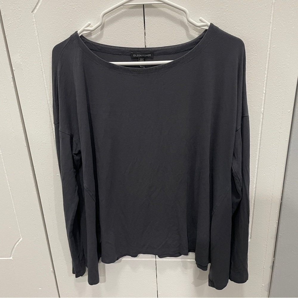 Eileen Fisher Grey Long Sleeve Shirt